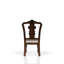 Chaise d'appoint en bois massif avec assise rembourrée d'une hauteur de 16,75 po et chaise de style traditionnel