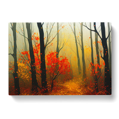 Flowing Autumn Forest - Wrapped Canvas