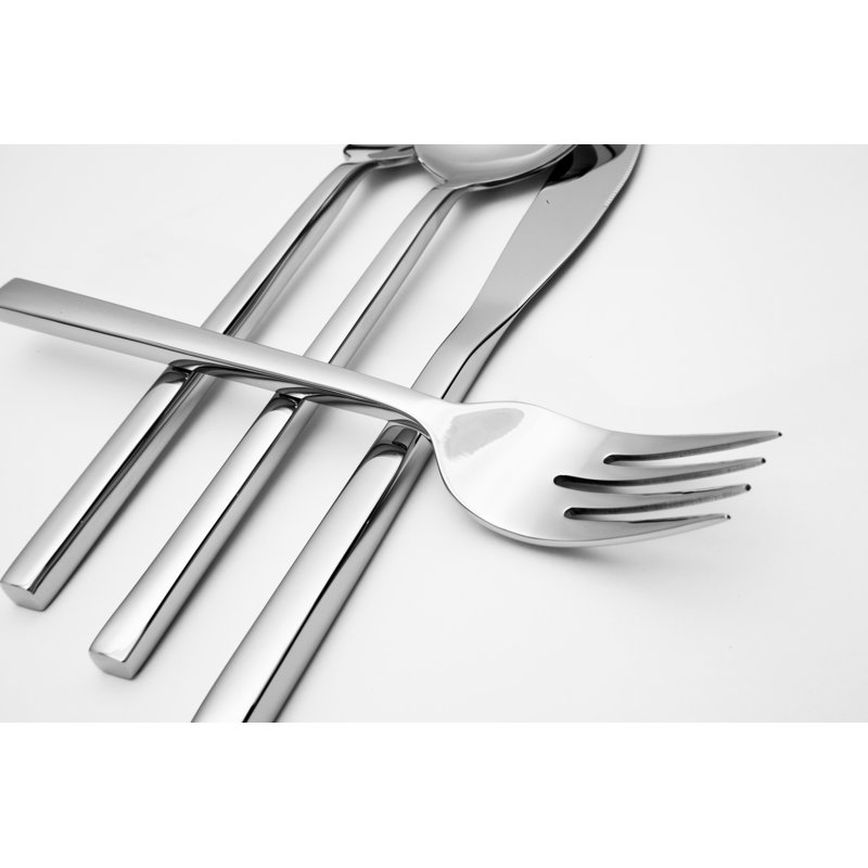 Arezzo 5 Piece 18/10 Stainless Steel Flatware Set, Service for 1, Silver