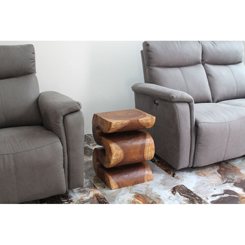 Harison Solid Wood End Table, 20" H x 14" W x 14" D, Brown Wood