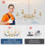 Lustre moderne / classique à 28 lumières à intensité variable de 28 po-700792235