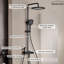 Pomme de douche double avec valve brute