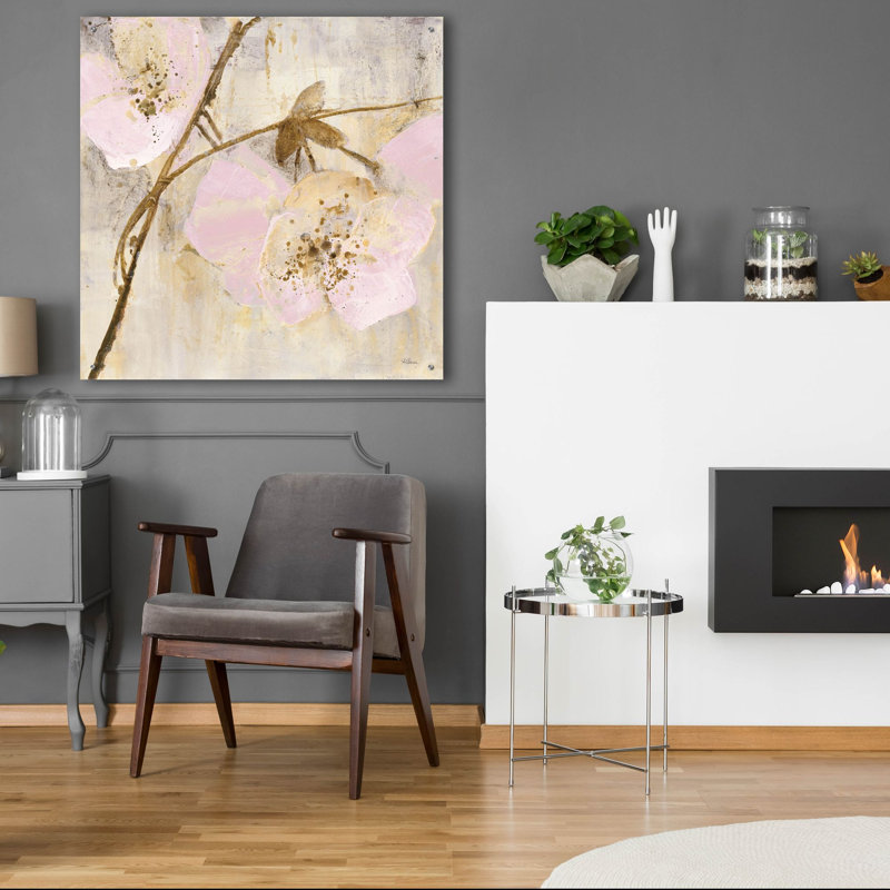 «Elegance 2 Pink» par Albena Hristova, art mural en verre acrylique, H 36 po x l 36 po x P 0,2 po