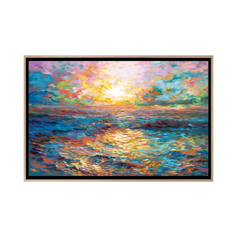Print on Canvas, 45.72cm H x 66.04cm W x 3.81cm D, Oak Floater Framed
