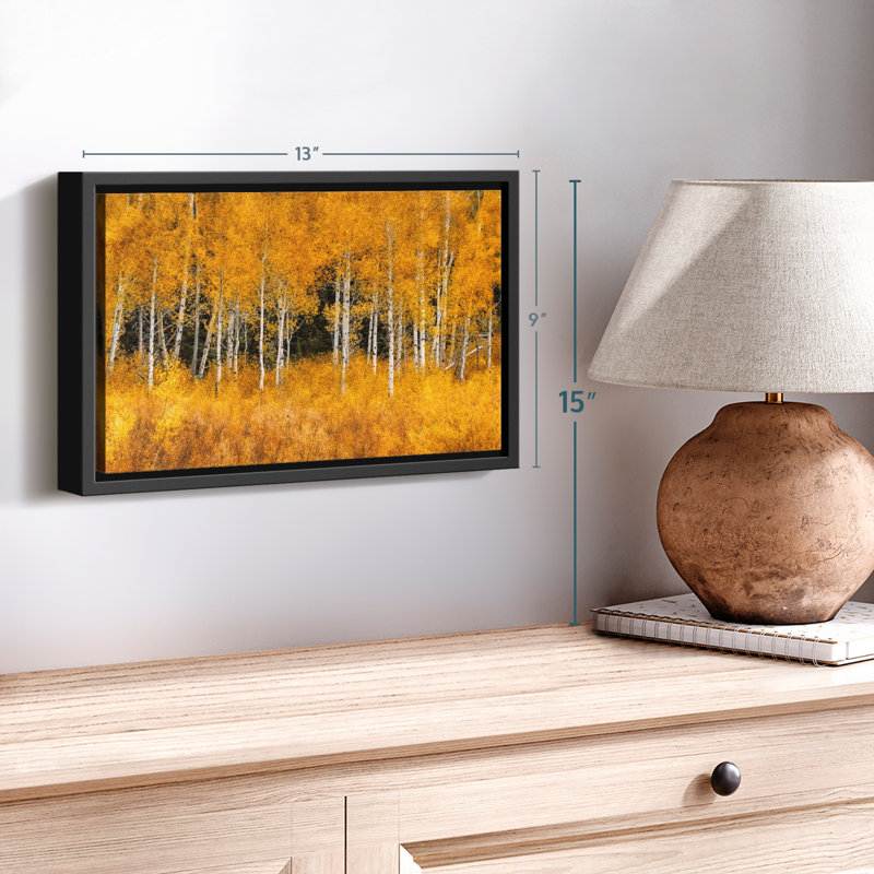 Impression sur toile Grand Teton Aspen Trees, H 9 po x l 13 po