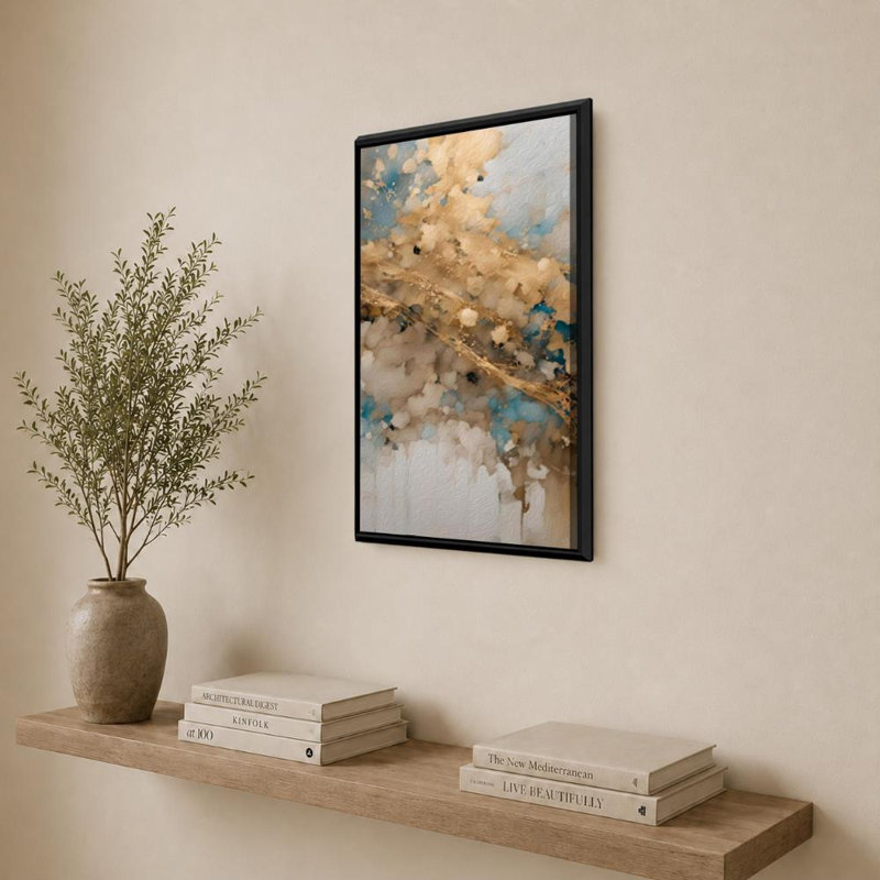 «John 1: 1 The Living Word» par Mark Lawrence, reproduction, H 33,5 po x l 21,5 po x P 2 po, Cadre flottant, Noir