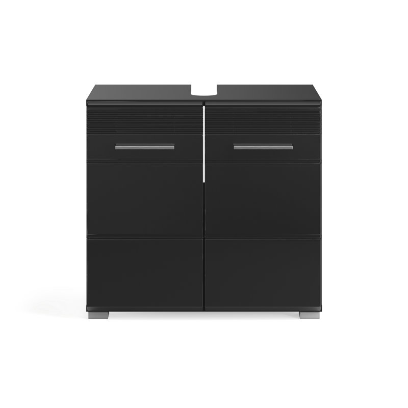 Hatty 60Cm Single Bathroom Vanity Base Only, Black