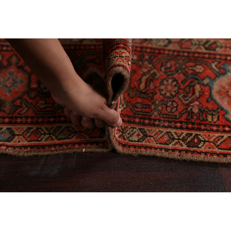 Tapis unique en laine noué à la main mauve des années 1900 de 5 pi 4 po x 9 pi 9 po Azuree