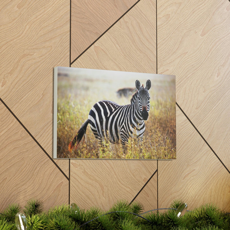 Art mural majestueux zèbre, H 12 po x l 18 po