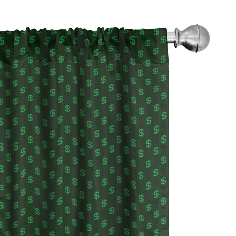 East Urban Home Semi-Sheer Rod Pocket Sliding Panel, 28" x 95"
