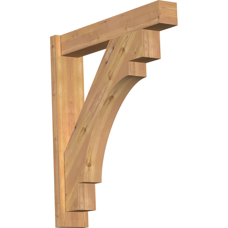 Persienne en bois Merced Block Rustic Timber, P 28 po x H 32 po, Sapin Douglas de 8 po (sciage brut)