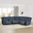 Jagger Velvet Power Reclining Sectional with USB Ports-101430384