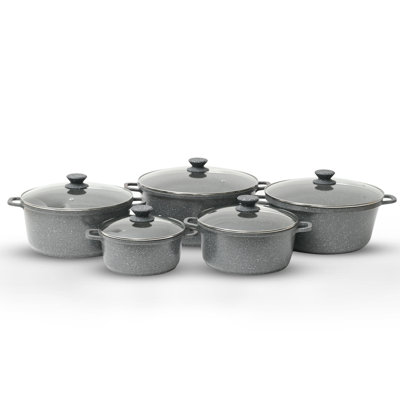 5 - Piece Non-Stick Aluminum Cookware Set