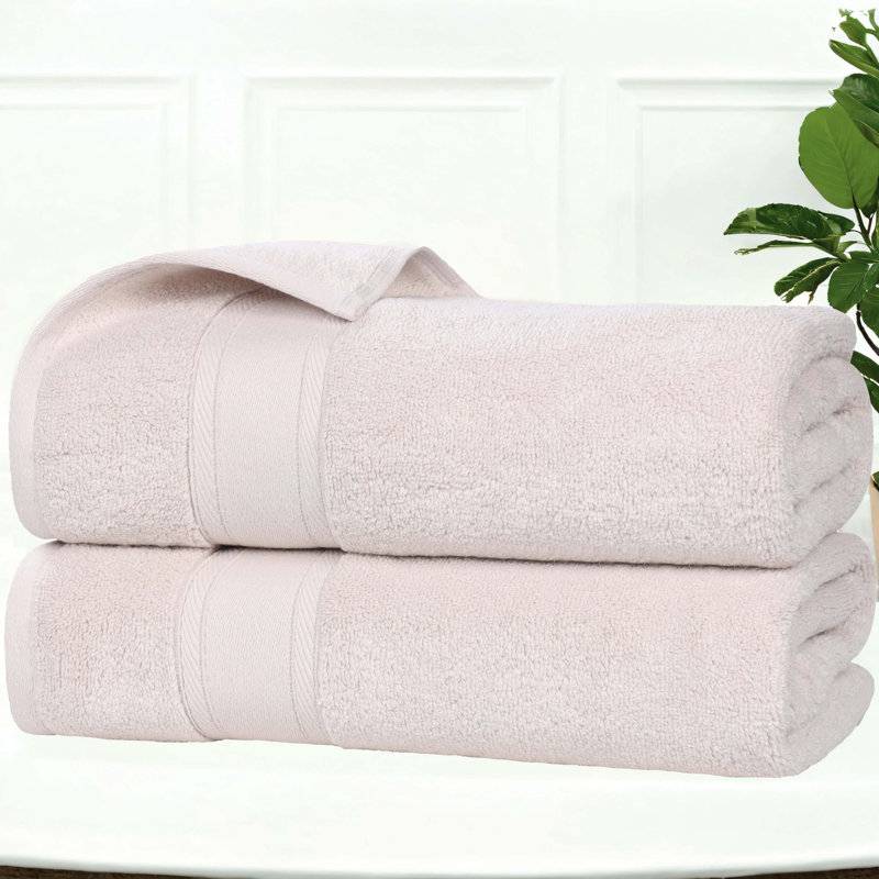 Coton absorbant doux Belmont, Argent argent, Serviette de bain - paquet de 2