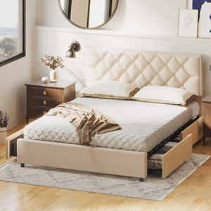 Rosdorf Park Chasidy Upholstered Storage Bed & Reviews | Wayfair