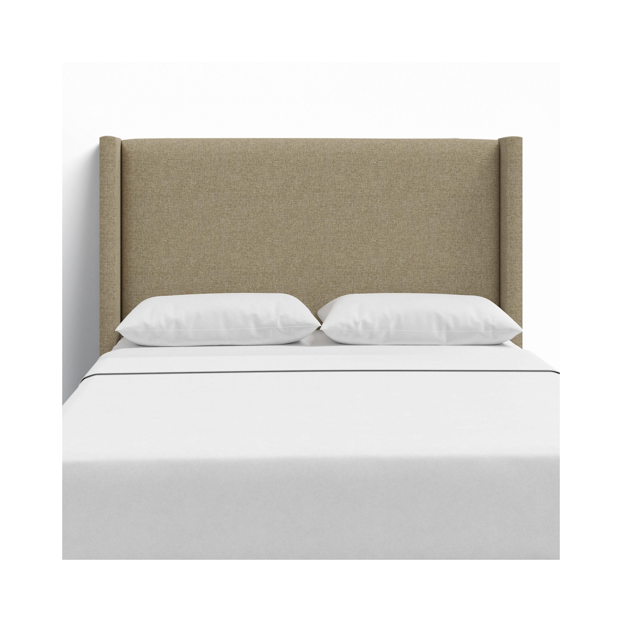 Hanson Upholstered Headboard, Zuma Natural Textured Linen, Full
