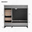 Armoire de meuble-lavabo autoportante de 36 po de style Shaker avec lavabo, 4 tiroirs à fermeture douce et 2 portes à fermeture douce
