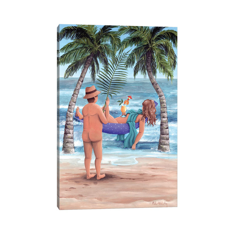 Palm Trees by Peter Adderley - Wrapped Canvas Gallery-Wrapped Canvas Giclée, 101.6 cm H x 66.04 cm W x 3.175 cm D