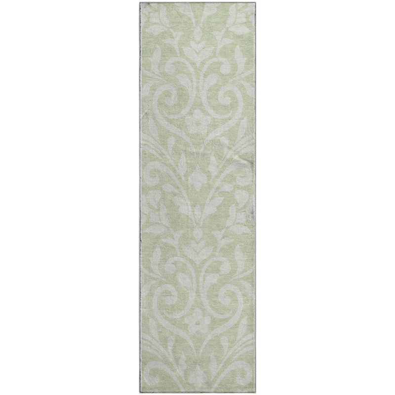 Premium Machine Washable Prisco Aloe Rug, Runner 2'3" x 7'6"