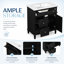 Ensemble de meuble-lavabo simple 30 po avec lavabo en céramique Velmori, tiroir de rangement basculant et tablette réglable-529760562-529760563
