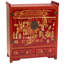 Red Lacquer Altar Cabinet - Courtyard