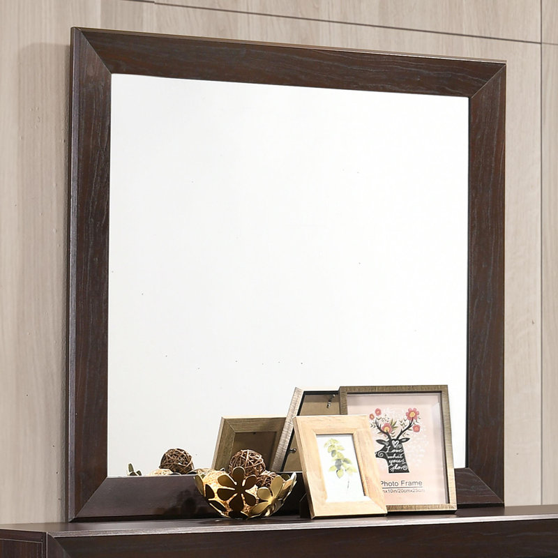 Miroir de commode Luxury Build - Deashawn, Cacao foncé
