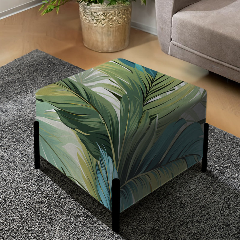 Motif tropical Palm Oasis - repose-pieds carré tropical