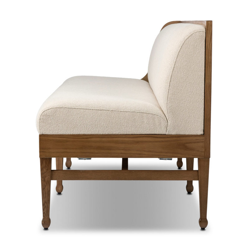Priscilla LAF Dining Bench-49"-Crypton Wayfarer Snow, 32" H x 72" W x 26.5" D