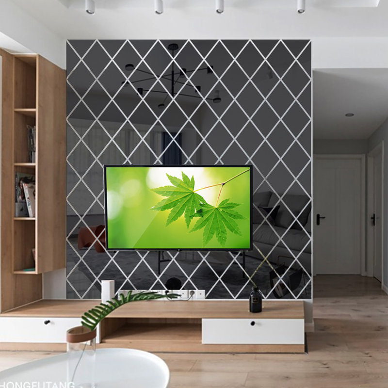 Abstract Non-Wall Damaging Wall Decal, Black
