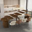 Table de salle à manger extensible pliable pour 1 à 10 personnes, console multifonctionnelle en bois extensible-603908723