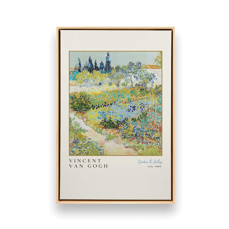 Jardin Van Gogh à Arles, Cadre américain en érable flottant, H 48,75 po x l 32,75 po x P 1,75 po