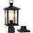 Outdoor Post Light, Hardwired Oil-Rubbed Bronze Pole Lantern with Pier Mount Base