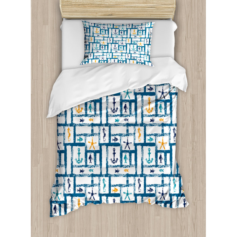 Coastal Polyester Duvet Cover, Twin