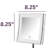 Terrera 8" x 8" Lighted Tabletop Magnified Makeup Mirror, Plug In