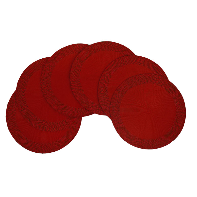 Récapitulatif tressé/intérieur/tissé rond Fetterman, Rouge