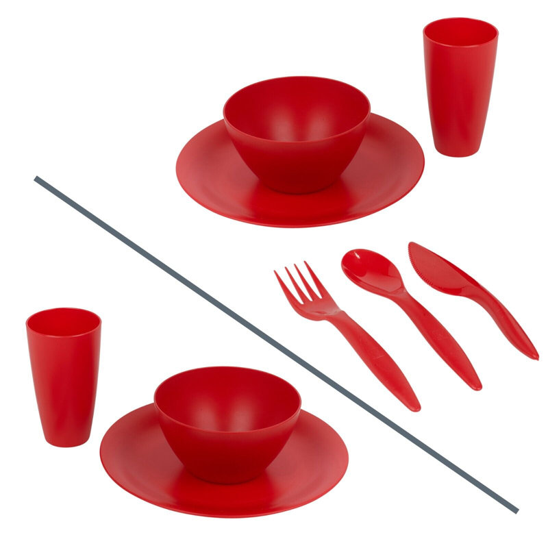 Farsund Piece Dinnerware Set, Red