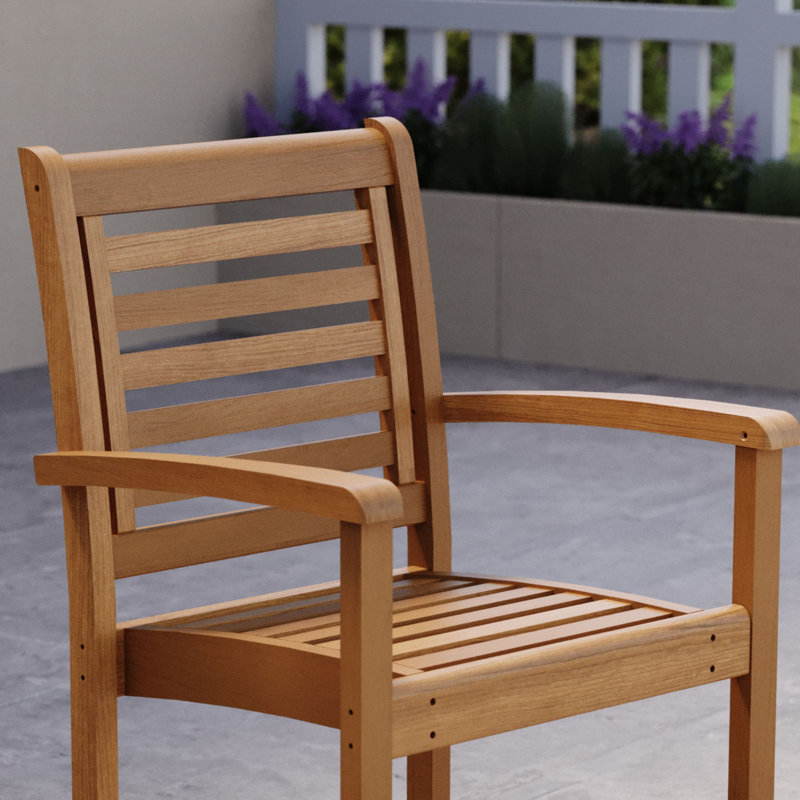 Amazonia FSC Wood Outdoor Patio Rectangular Dining Set, 6