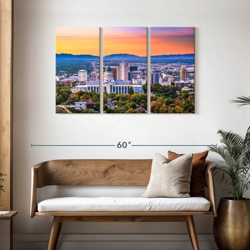 Rorry Salt Lake City Landscape, 28" H x 45" W