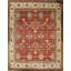 Wool Oriental Area Rug in Rust/Ivory