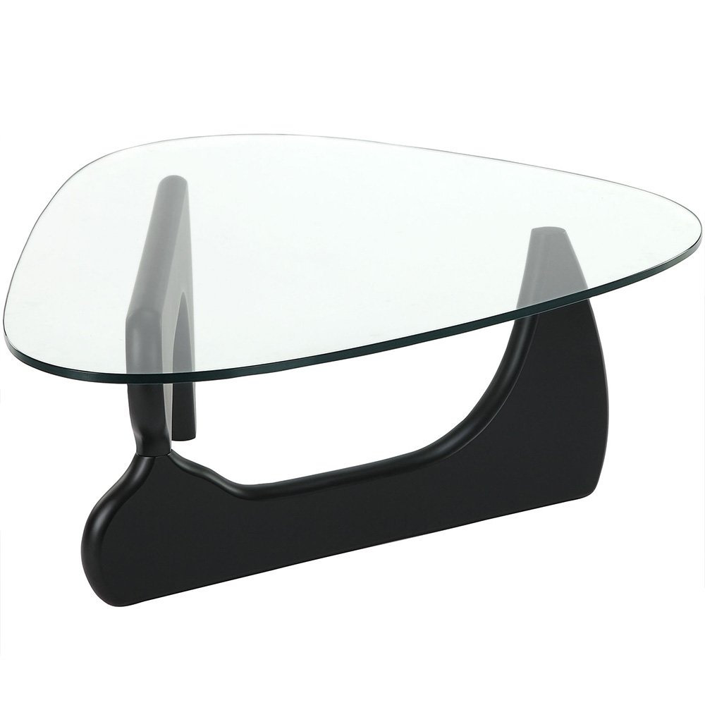 Kiruthika 51" Glass Coffee Table, Black