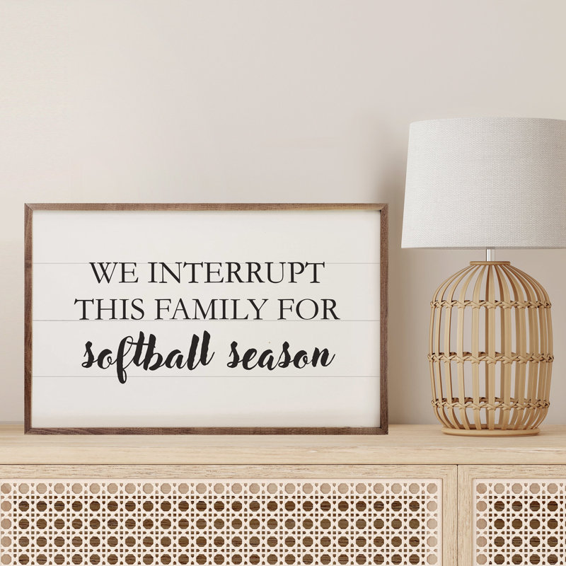 Softball Season - blanc, 5" H x 8" W