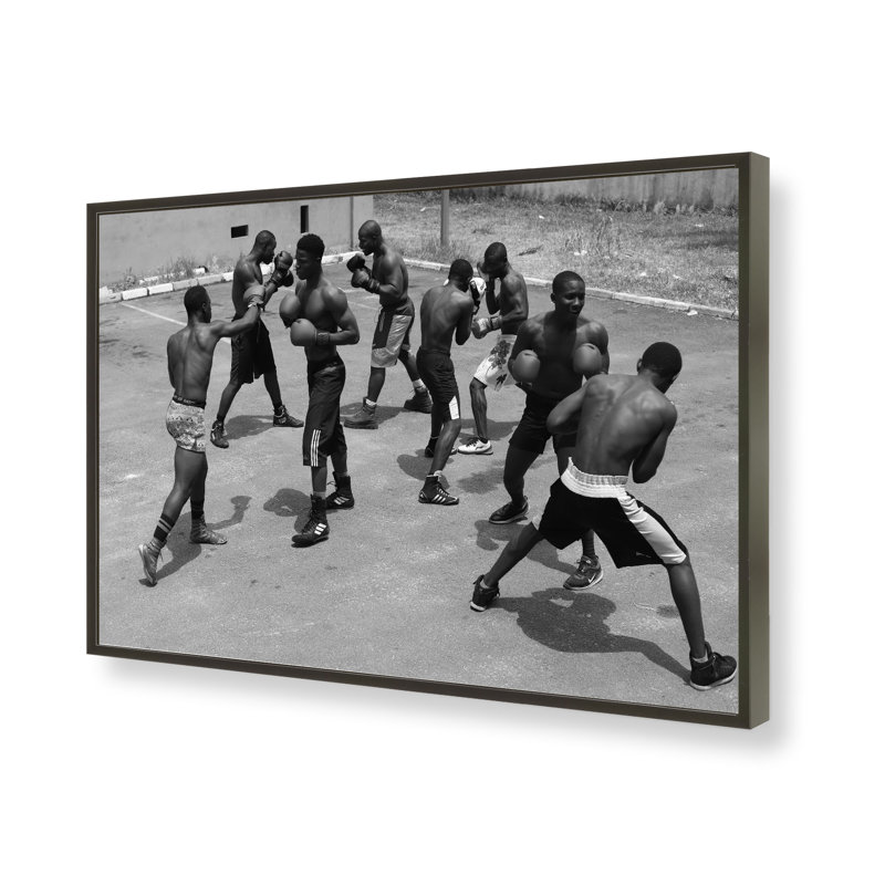 Good Black Art "clinch II" par Stephane Gaboué | Rectangulaire, reproduction d'art encadrée | Édition limitée | Cadre en bois massif