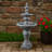 Plourde 2-Tier Classic Pedestal Outdoor Water Fountain with Adjustable Flow, Shallow Basin, and Weather-Resistant Design-710362431