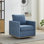 Fauteuil d'appoint pivotant à 360 ° carré 30,7 po et fauteuil simple confortable