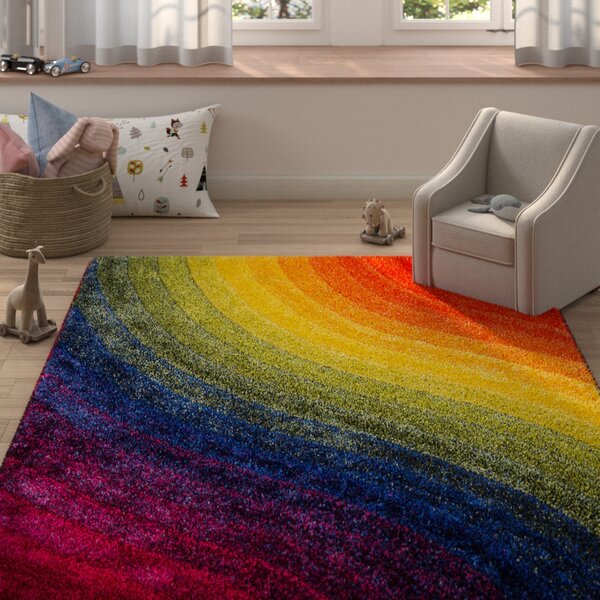 Zoomie Kids Ainsley Rectangle Abstract Hand Tufted Polyester Rug ...