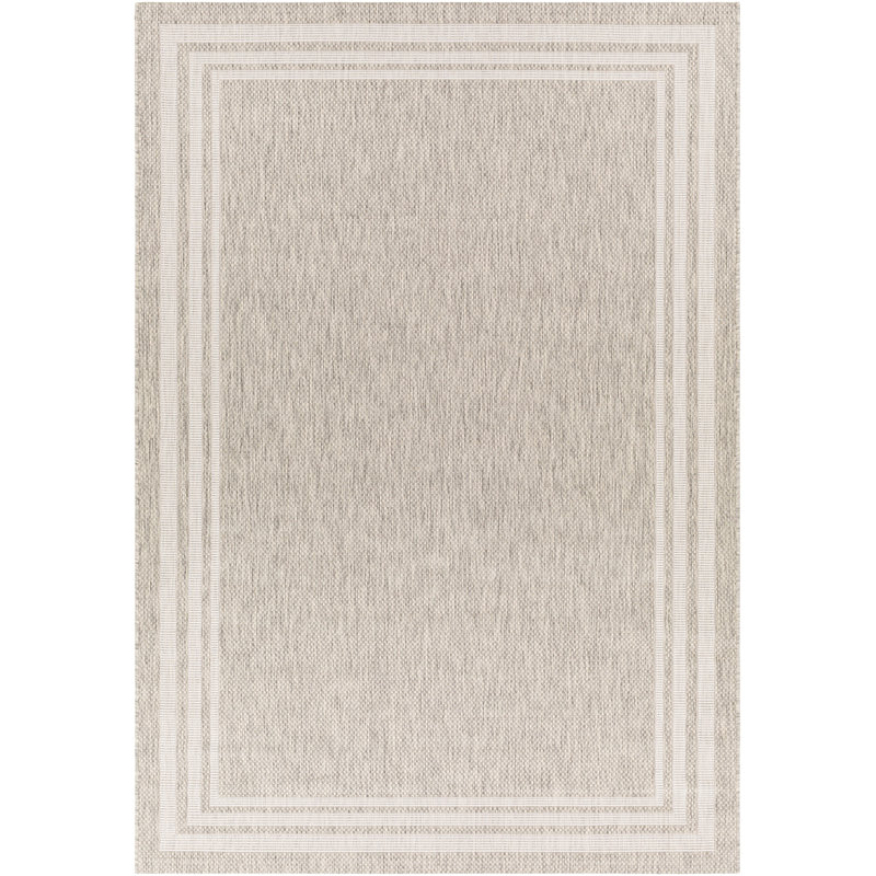 Indoor & Outdoor Traditionnal Boho Light Grey Rug, Rectangle 160 x 231cm