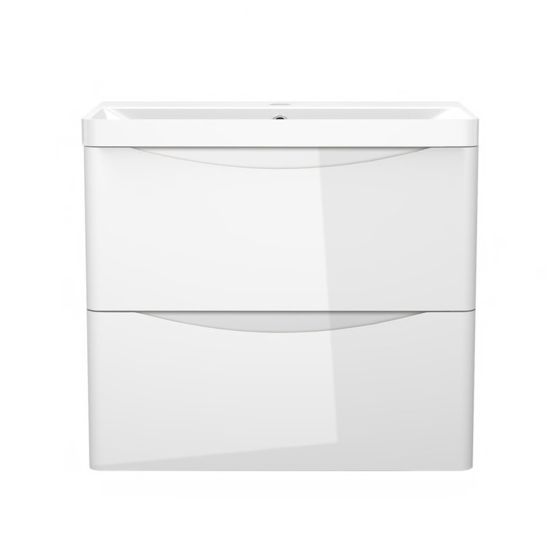 590mm Single Bathroom Vanity with Integrated Resin Basin