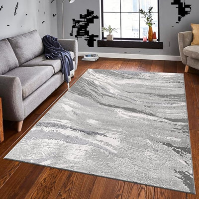 Abstract Shaggy Area Rug