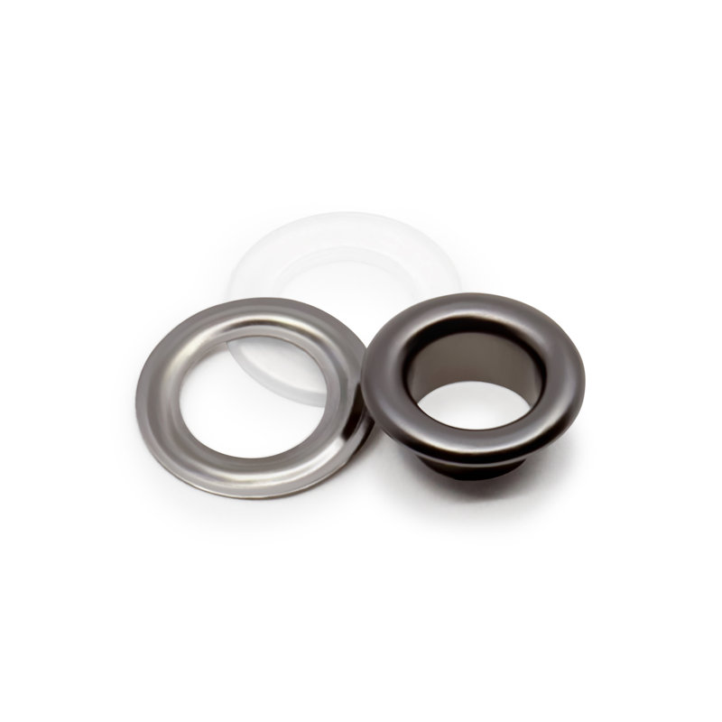 Dritz 1/4 "oeillets et outils en 2 parties, gris, 72 ensembles
