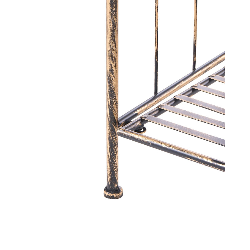 59cm W Iron Shelving Unit, Black